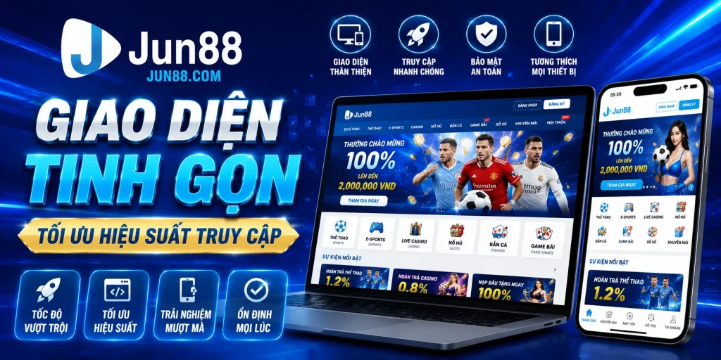 Giao diện tinh gọn tối ưu hiệu suất truy cập